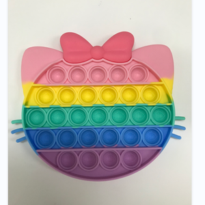 Rainbow <span class=keywords><strong>Among</strong></span> <span class=keywords><strong>us</strong></span> Push Fidget giocattolo sensoriale Pop itting, Dinosaur Unicorn Glitter Push Pop itting Bubble giocattolo in Silicone - Product Image 2