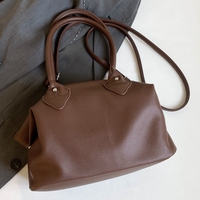 Sac fourre-tout convertible tendance et élégant pour femme, grande capacité, décontracté, simple, texture grain de litchi, fermeture éclair, porté épaule