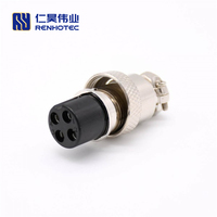 Conector de aviación GX12 GX16 GX25 GX30, 4 pines, macho, recto, hembra, tipo estándar