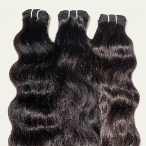 Extensions de cheveux vierges indiens 100 % naturels, cuticules alignées, qualité Remy, pour tissage de cheveux, trame simple, 100 g - Product Image 1