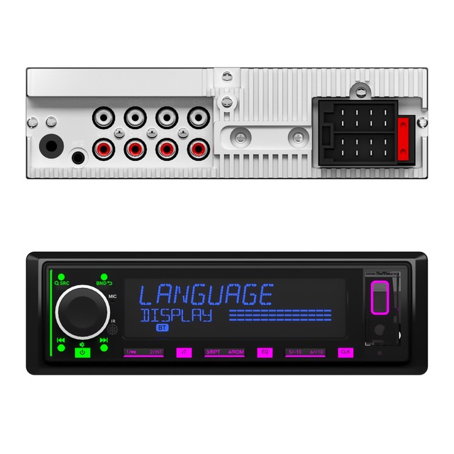 Universal 8 RCA DSP Car Radio 1DIN MP3 Player Bluetooth 6.0 Hands Free RDS FM AM 7CH 31 Band EQ 3 Way Crossover