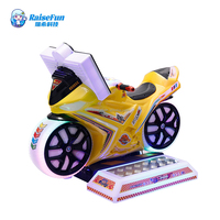 Machine de jeu d'arcade pour enfants RaiseFun, console de moto en plastique, manège à pièces, machine de jeu d'arcade pour enfants pour aire de jeux intérieure, centre commercial