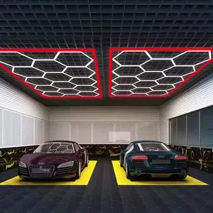 Factory direct sale the hive design hexagon LED light garage led light hexagonal grid led light for car care workshop