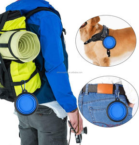 Tazón Plegable Ecológico y Portátil <span class=keywords><strong>para</strong></span> <span class=keywords><strong>Perros</strong></span>, Tazón de Viaje de Silicona Resistente con Mosquetones <span class=keywords><strong>para</strong></span> Alimentar Mascotas y Usar en Movimiento - Product Image 6