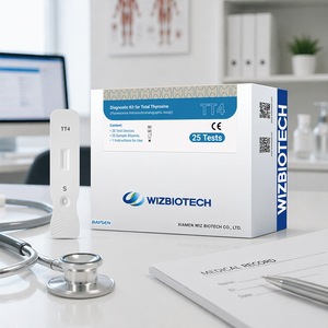 Wizbiotech - Prueba Rápida en Cassette para la Detección de T4 (Tiroxina Total) en Sangre, Compatible con WIZ-A101 y WIZ-A203, para la Detección de Hipotiroidismo - Product Image 1
