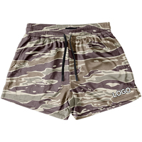 Shorts en maille pour hommes, séchage rapide, respirants, imprimé camouflage tigre et léopard, fitness, musculation, course à pied, cordon de serrage, été