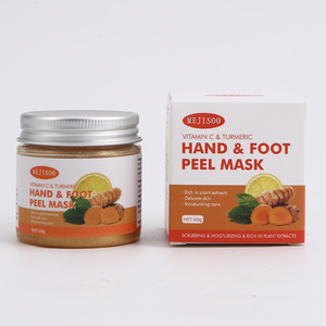 Venta caliente Blanqueamiento Hidratante Resistente a las arrugas Cúrcuma Limón <span class=keywords><strong>Manos</strong></span> <span class=keywords><strong>y</strong></span> pies Exfoliante <span class=keywords><strong>Mascarilla</strong></span> facial 60g - Product Image 1