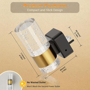 Dos luces <span class=keywords><strong>de</strong></span> pared con Sensor LED enchufable moderno patentado para cocina, pasillo, dormitorio, escalera, luz nocturna regulable, ambiente blanco cálido - Product Image 3