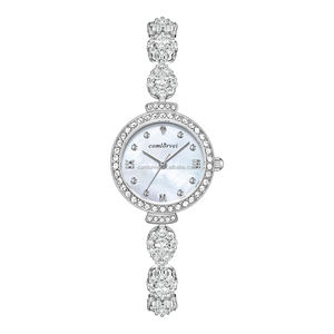 クォーツウォッチ女性用,卸売低価格トップデザイン洗練されたクラシックトレンドラウンドダイヤルステンレス鋼ストラップダイヤモンド - Product Image 1