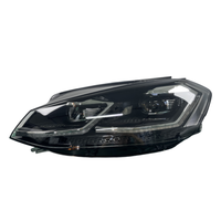 Phare avant à LED noir pour Volkswagen Golf 7.5 R 2018-2021, double lentille, DRL de type C, 6000K, composant d'éclairage avant de voiture