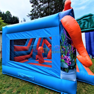 Castillo inflable con tobogán en forma de pulpo, brincolín inflable para niños, casa de brinco comercial para exteriores. - Product Image 2