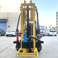 Foreuse hydraulique sur chenilles 22 CV, portable, diesel, 130-260 m, mini-foreuse domestique pour puits d'eau