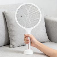 Raquette anti-moustiques 2-en-1, rechargeable par USB, batterie au lithium, piège à insectes domestique