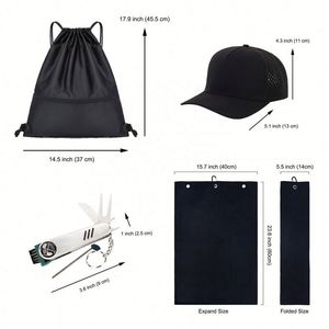 Custom Logo <b>Drawstring</b> <b>Backpack</b> Sports Cap Microfiber Towel Golf Tool Swag Kit for Corporate Events - Product Image 2