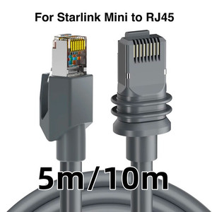Câble <span class=keywords><strong>RJ45</strong></span> étanche pour antenne Starlink Mini, vitesse de transmission 1200 Mbps, pour connexion ordinateur-routeur, cordon de remplacement 5m 10m - Product Image 3