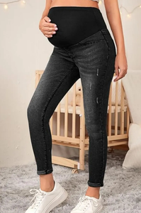 <span class=keywords><strong>Jean</strong></span> de maternité taille haute ultra-extensible pour femme enceinte, coupe skinny, en denim écologique et respirant, collection Printemps - Product Image 5
