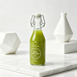 Offre Spéciale – Bouteille en Verre Premium Multi-Tailles (250ml, 500ml, 750ml, 1000ml) pour Eau et Jus, Forme Carrée ou Ronde, avec <span class=keywords><strong>Bouchon</strong></span> Clip Lock à Ouverture Facile - Product Image 2