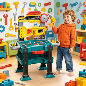 Banc d'atelier jouet 155 pièces à assembler soi-même, améliore les compétences pratiques, jouets d'outils <span class=keywords><strong>pour</strong></span> enfants - Product Image 1