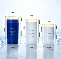 Tube vide pour déodorant, conteneur cosmétique en plastique écologique à mécanisme rotatif, bouteille cylindrique, impression sérigraphique