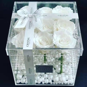 Roses éternelles conservées, 6/lot, vraies roses naturelles et durables, sans effort, boîte en acrylique, vente en gros - Product Image 2