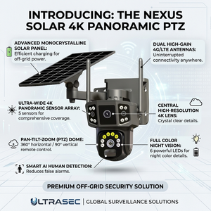 Caméra de sécurité solaire CMOS 4MP, vision nocturne, suivi de mouvement humain, stockage sur carte SD, application intelligente <span class=keywords><strong>V380</strong></span>, 4G, aucune alimentation/réseau requis - Product Image 4