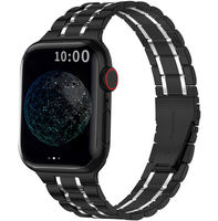 Correa de Reloj de Acero Inoxidable Transpirable Personalizada Compatible con Apple Watch 38mm-40mm-41mm 42mm-44mm-45mm