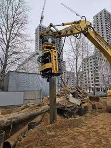 Marteau <span class=keywords><strong>vibro</strong></span>-compacteur innovant monté sur excavatrice avec fonction d'inclinaison, entièrement hydraulique, à roulement, moteur, boîte de vitesses en acier - Product Image 6