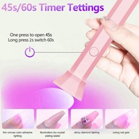 Mini lampe UV LED pour ongles, séchage rapide, portable, rechargeable par USB, pour vernis gel, photothérapie, ABS 45g LBT T5