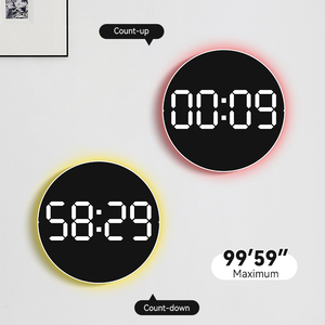 <span class=keywords><strong>Reloj</strong></span> Despertador Decorativo con Luz <span class=keywords><strong>de</strong></span> Iglesia, Calendario, Pantalla Electrónica RGB <span class=keywords><strong>de</strong></span> Gran Tamaño, <span class=keywords><strong>Reloj</strong></span> <span class=keywords><strong>de</strong></span> Pared Digital LED Redondo con Temperatura - Product Image 4