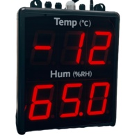 Grand et haute lumière led température humidité pression différentielle point de rosée écran d'affichage pour hôpital usine laboratoire