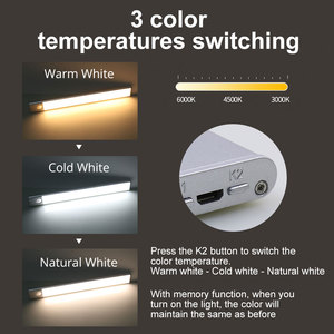 Có thể sạc lại phát hiện chuyển động dưới tủ bếp chiếu sáng nhà hàng cảm biến chuyển động Dimmable dẫn ánh sáng tủ - Product Image 4