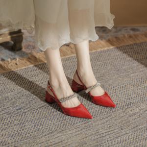 Sandales sexy à talons ultra hauts pour femmes, en satin, strass et cuir verni PVC, à bout ouvert, pour club, hiver - Product Image 1