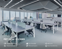 Paravents de bureau acoustiques en fibre de polyester, réduisant le bruit et atténuant les perturbations visuelles, avec clip métallique pour suspendre, pour étudiants et bureaux