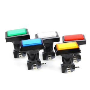Bouton d'arcade rectangulaire avec interrupteur et lumière LED pour les jeux d'arcade à pièces, pour les machines Fire Link - Product Image 1