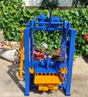 Machine à fabriquer des blocs de béton QM2-45 à bas prix, semi-automatique, avec moteur, boîte de vitesses, moule, 220V, facile à utiliser