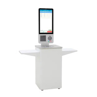 Kiosco Android con Pantalla Táctil Capacitiva 1080p, Soporte de Mesa, Sistema POS de Autoservicio, WiFi, para Cafetería, Panadería, Tienda, Bar de Snacks, con Pago por Código QR