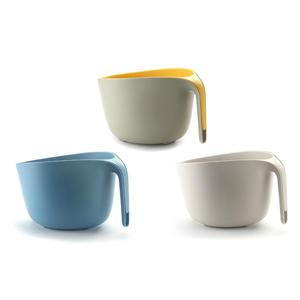 Panier égouttoir double couche pour légumes et fruits, bassine de lavage en plastique avec poignée, bol mélangeur de salade de cuisine, 3 pièces, compatible lave-vaisselle - Product Image 1