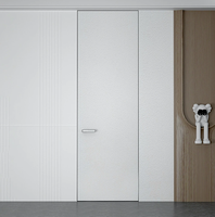 Porte en bois invisible moderne sur mesure, prix d'usine, sans cadre, intérieure/extérieure, blanche, étanche, pour chambre d'hôtel