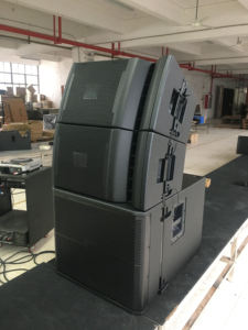 Gamme complète compacte professionnelle 8 ohms impédance église active/passive haut-parleurs de scène suspendus extérieurs coque en contreplaqué de haute qualité - Product Image 4