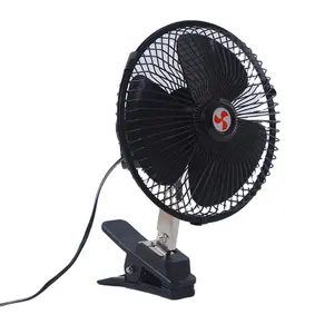 2021 Popular Cheap Wholesale 8" 24V All Black Powerful Auto Oscillating Electric Cooling Car Fans Air Coolers