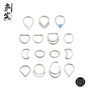 G23 Solid Prong Set Klapp Clicker Titan Septum Piercing