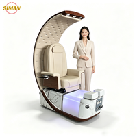 Siman 2026 Nouveau Fauteuil de Pédicure Réglable en Gros, Mobilier de Salon de Manucure avec Massage du Dos, Design de Luxe pour Utilisation en Salon de Manucure