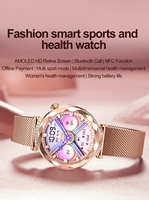 Montre connectée HYK Pro avec assistant vocal IA, surveillance de la pression artérielle, suivi de la forme physique, écran AMOLED, autonomie de 5 à 7 jours, contrôle via application Android/iOS