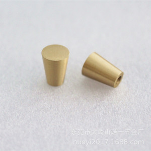 Solid Pure <b>Copper</b> Tapered Furniture Handles 17x20mm Drawer Hardware Antirust Minimalist Design - Product Image 2