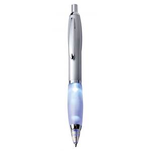 Stylo bille personnalisé en métal orange, largeur d'écriture 0,5 mm/0,7 mm, gris et bleu clair, pour promotions - Product Image 1
