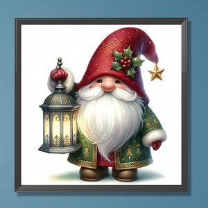 Ensemble de peinture en diamant 5D, 30x30cm/11.8x11.8in, sans cadre, <span class=keywords><strong>pour</strong></span> Noël, paysage de neige, nain, perceuse complète, 1 pièce - Product Image 6