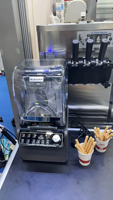 Mixeur industriel et commercial haute vitesse à vitesse variable, robuste, en acier inoxydable et plastique, 5+ vitesses, capacité 2L, pour smoothies