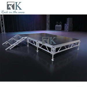 Adjustable Height <b>Stage</b> <b>Platform</b> Non-slip <b>Platform</b> <b>Stage</b> with Stairs - Product Image 2