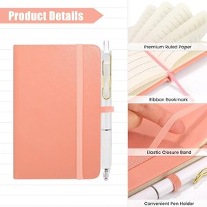 Logotipo personalizado A6 PU Mini <span class=keywords><strong>cuaderno</strong></span> <span class=keywords><strong>de</strong></span> bolsillo <span class=keywords><strong>de</strong></span> <span class=keywords><strong>tapa</strong></span> <span class=keywords><strong>dura</strong></span> con bolígrafos banda elástica diario portátil registro <span class=keywords><strong>de</strong></span> reuniones suministros <span class=keywords><strong>de</strong></span> negocios - Product Image 3