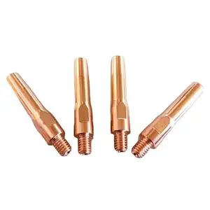 Ponta de contato para soldagem CuCrZr, tocha de metal OTC MIG, consumível para soldagem a arco e gás, de alta qualidade, pontas de contato M6 x 40/45 mm